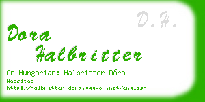 dora halbritter business card
